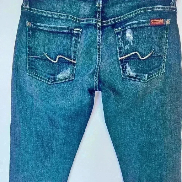 7 For All Mankind Josefina Rolled Hem Midrise Boyfriend Jeans - Picture 9 of 11